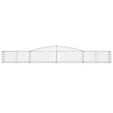Arched Gabion Baskets 6 pcs 400x50x40/60 cm Galvanised Iron 3146961