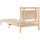 Extra Long Bed Frame without Mattress 100x210 cm Solid Wood 3309185
