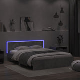 Bed Frame with LED without Mattress Concrete Grey 160x200 cm 3207598
