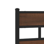Bed Frame without Mattress with Headboard Brown Oak 150x200 cm King Size 4017153