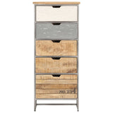 Drawer Cabinet 45x30x105 cm Solid Mango Wood 286535