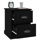 Bedside Cabinets 2 pcs Black 39x39x47.5 cm Engineered Wood 816147