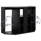 Corner LED TV Cabinet 100x40x68cm Black Engineered Wood 889786