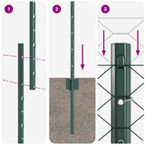 Welded Wire Fence 25 x 1.4 m PVC-Coated Steel Green 3336726