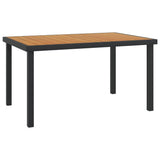Garden Table Brown 140x90x74 cm Aluminium and WPC 312210
