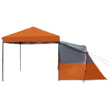 Camping Tent Set Folding 2 pcs Orange Taffeta and Fabric 3337177