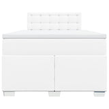 Box Spring Bed with Mattress White 120x190 cm Faux Leather 3286113