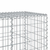Gabion Basket with Cover 750x100x100 cm Galvanised Iron 3295203