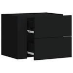 ZNTS Wall-mounted Bedside Cabinet Black 45x30x35 cm 848327