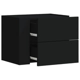 ZNTS Wall-mounted Bedside Cabinet Black 45x30x35 cm 848327