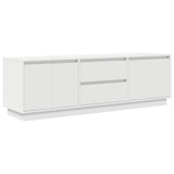 TV Cabinet with LED Lights White 160.5x41x50 cm 3328426