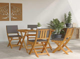 Garden Chair 4 pcs Dark Grey 38 x 46 x 85 cm Solid Acacia Wood 42028103