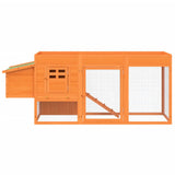 Chicken Coop Brown 204x50x84 cm Solid Wood Pine 172236