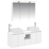 Bathroom Cabinet Set 4 pcs White 100 x 14.5 x 70 cm 3406375