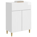 Sideboard High Gloss White 66 x 34.5 x 90 cm Engineered Wood 894639