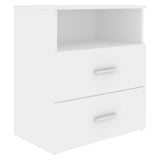 Bed Cabinet White 50x32x60 cm 803272