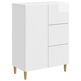 Sideboard High Gloss White 66 x 34.5 x 90 cm Engineered Wood 894629