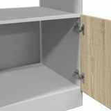 Microwave Cabinet Lyon Sonoma Oak 60x57x207 cm Engineered Wood 3334019