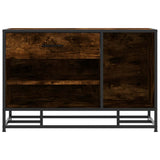 Shoe Bench Smoked Oak 80x40x53.5 cm Engineered Wood and Metal 849226