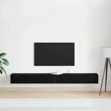 Wall-mounted Cabinet 2 pcs Black Oak 102 x 30 x 20 cm 3333075