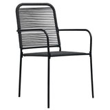 Garden Dining Set 5 pcs Black Powder-Coated Steel 3379157