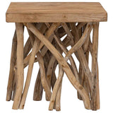 283936 Log Coffee Table 40x40x40 cm Mixed Recycled Wood