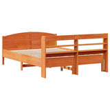 Bed Frame without Mattress Wax Brown 135x190 cm Solid Wood Pine 3306977