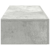 ZNTS Wall Shelf with Drawers Concrete Grey 100x36x19 cm Engineered Wood 859989