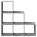 Room Divider Bookcase 3-Tier Grey Sonoma 99x29x99 cm Engineered Wood 857963