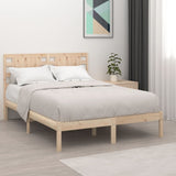Bed Frame without Mattress 135x190 cm Double Solid Wood 3104193