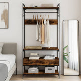 Wardrobe with Drawers Smoked Oak 89x39x184,5 cm Engineered Wood 838955