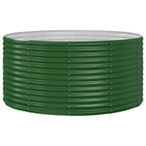 Garden Raised Bed Green 140x140x68 cm Galvanised Steel 319088