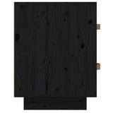 Bedside Cabinet Black 40x34x45 cm Solid Wood Pine 818333