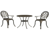 Three-Piece Elegant Aluminium Garden Set - Bronze Tone T3398P323815
