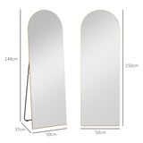 150cm Arched Full Length Mirror - Gold Tone T3398P343300