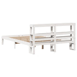 Bed Frame with Headboard without Mattress White 120x200 cm 3306046