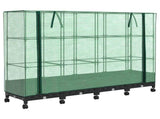 Garden Planter with Greenhouse Cover&Wheels 4 pcs Black PP 3423139