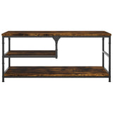 Coffee Table Smoked Oak 90x49x40 cm Engineered Wood 835311