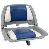 2 Piece Foldable Boat Seat Set Blue and White 48x51x41 cm 3284279