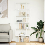 Room Divider Bookcase 6-Tier White 70x24x193 cm Engineered Wood 858084