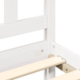 Bed Frame without Mattress White 120x200 cm Solid Wood Pine 3191967