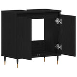 Bathroom Sink Cabinet Black Oak 58 x 33 x 60 cm Engineered Wood 862887
