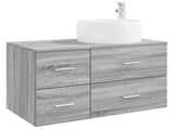 Bathroom Furniture Set 2 pcs Grey Sonoma Engineered Wood 3404005