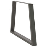 Dining Table Legs V-Shape 3 pcs Anthracite 100x cm Steel 4012598