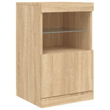 Sideboard with LED Lights Sonoma Oak 41x37x67 cm 836681