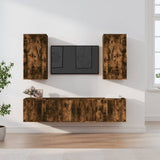 5 Piece TV Cabinet Set Smoked Oak Engineered Wood 3188683