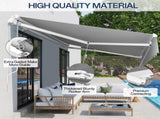 78"D x 102"W x 59"H retractable awning Grey 77304471