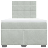 Box Spring Bed with Mattress Light Grey 120x190 cm Small Double Velvet 3290858