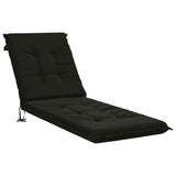 Sunlounger Cushion GEMERT 100% Polyester Black 190 x 60 x 9 cm 947384