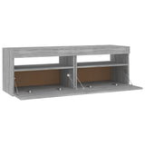 TV Cabinet with LED Lights Grey Sonoma 120x35x40 cm 815673